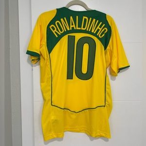 Brazil Ronaldinho classic Jersey